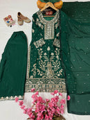 LC 1360 Beautiful Chinon Silk Emboridery Worked With Flaired Pakistani Suits