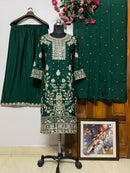 LC 1360 Beautiful Chinon Silk Emboridery Worked With Flaired Pakistani Suits