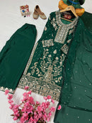 LC 1360 Beautiful Chinon Silk Emboridery Worked With Flaired Pakistani Suits