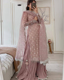 Z Series 9281 Fox Georgette Real Mirror And Siqunce Embroidery Worked Pakistani Suits