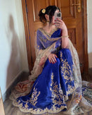 LG 1872 B Designer Heavy Chinon With Sequance Embroidery Flair Work Suit