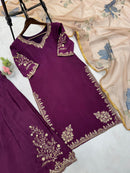 LG 1872 Designer Heavy Chinon With Sequance Embroidery Flair Work Suit