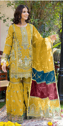 Fepic Rosemeen C 1814 B Ganza Embroidered Worked Pakistani Suits