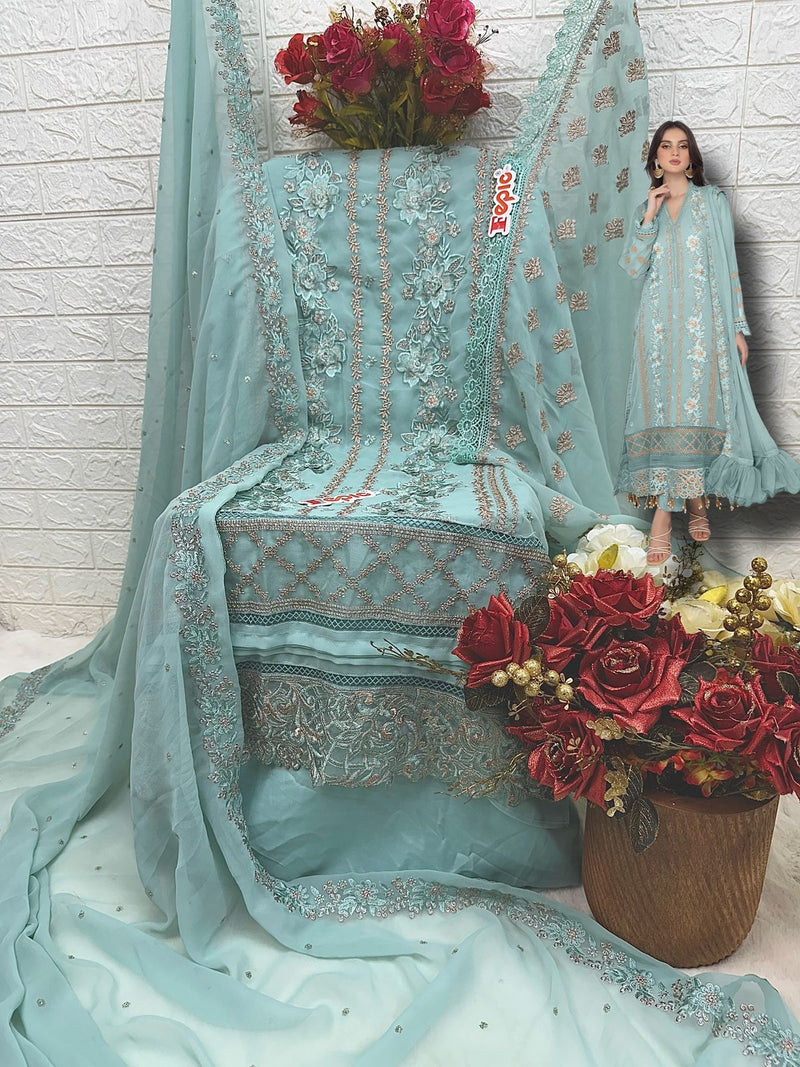 Fepic C 1609 F Georgette Embroidered Worked Pakistani Suits
