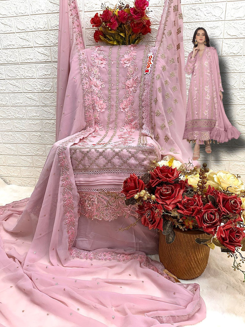 Fepic C 1609 E Georgette Embroidered Worked Pakistani Suits
