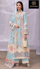 Ziaaz Designs 773 Cotton Heavy Embroidery Worked Pakistani Suits