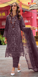 Fepic 1924 Organza Embroidered Worked Pakistani Suits