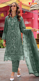 Fepic 1924 C Organza Embroidered Worked Pakistani Suits