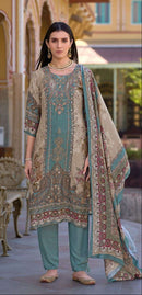 Shree Fabs 198 Pure Maslin Digital Print With Embroidery Worked Pakistani Suits