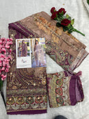Shree Fabs 198 C Pure Maslin Digital Print With Embroidery Worked Pakistani Suits