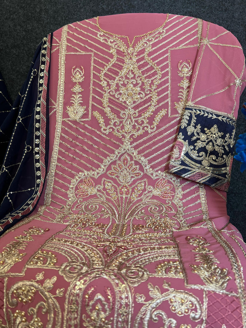 Samaira SD 1025 Georgette With Heavy Embroidered And Khatli Worked Pakistani Suits