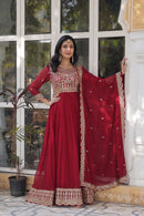 Ka 1137 Faux Blooming With Embroidery Zari Sequins Worked Gown
