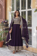 Ka 1137 B Faux Blooming With Embroidery Zari Sequins Worked Gown