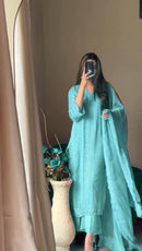 BE 322 Chinon Top Cotton Thread Embroidered Worked Kurti