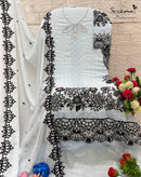 Serine S 291 K Fox Georgette Embroidered And Khatli Worked Pakistani Suits