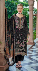 Fepic Rosemeen 1992 Pure Natural Crape Printed Embroidered Worked Pakistani Suits