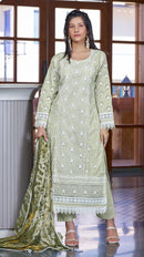 Fepic 1862 Cambric Cotton Heavy Embroidered Worked Pakistani Suits