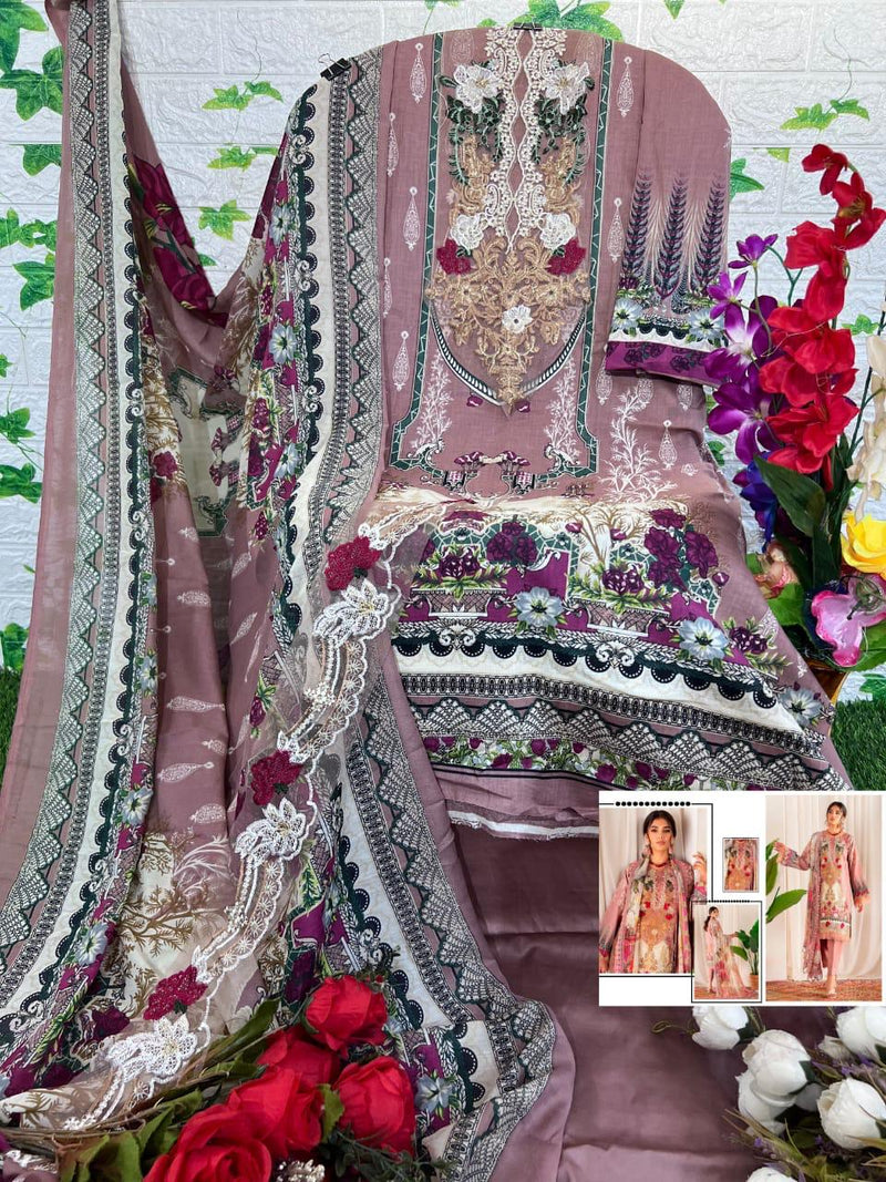 Aasha 1003 Pure Cotton Print With Exclusive Patch Embroidery Worked Pakistani Suits