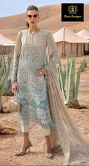 Ziaaz 884 Cambric Cotton Very Heavy Embroidery Moti Worked Pakistani Suits