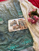 Ziaaz 884 Cambric Cotton Very Heavy Embroidery Moti Worked Pakistani Suits