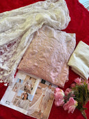 Ziaaz 885 Cambric Cotton Very Heavy Embroidery Moti Worked Pakistani Suits