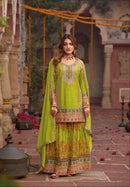 Eba Rang 1825 Hevey Chinon With Embroidery Worked Pakistani Suits