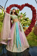 Adorn Craft 6121 Made Of Premium Quality Multi Colour Satin Silk Fabric Lehenga