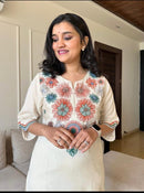 Sanskariti 8986 Cotton Flex  With Embroidery Work Beautiful Kurti