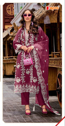 Fepic Rosemeen 1983 Organza Embroidered Worked Pakistani Suits