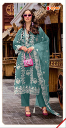 Fepic Rosemeen 1983 B Organza Embroidered Worked Pakistani Suits