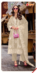 Fepic Rosemeen 1983 C Organza Embroidered Worked Pakistani Suits