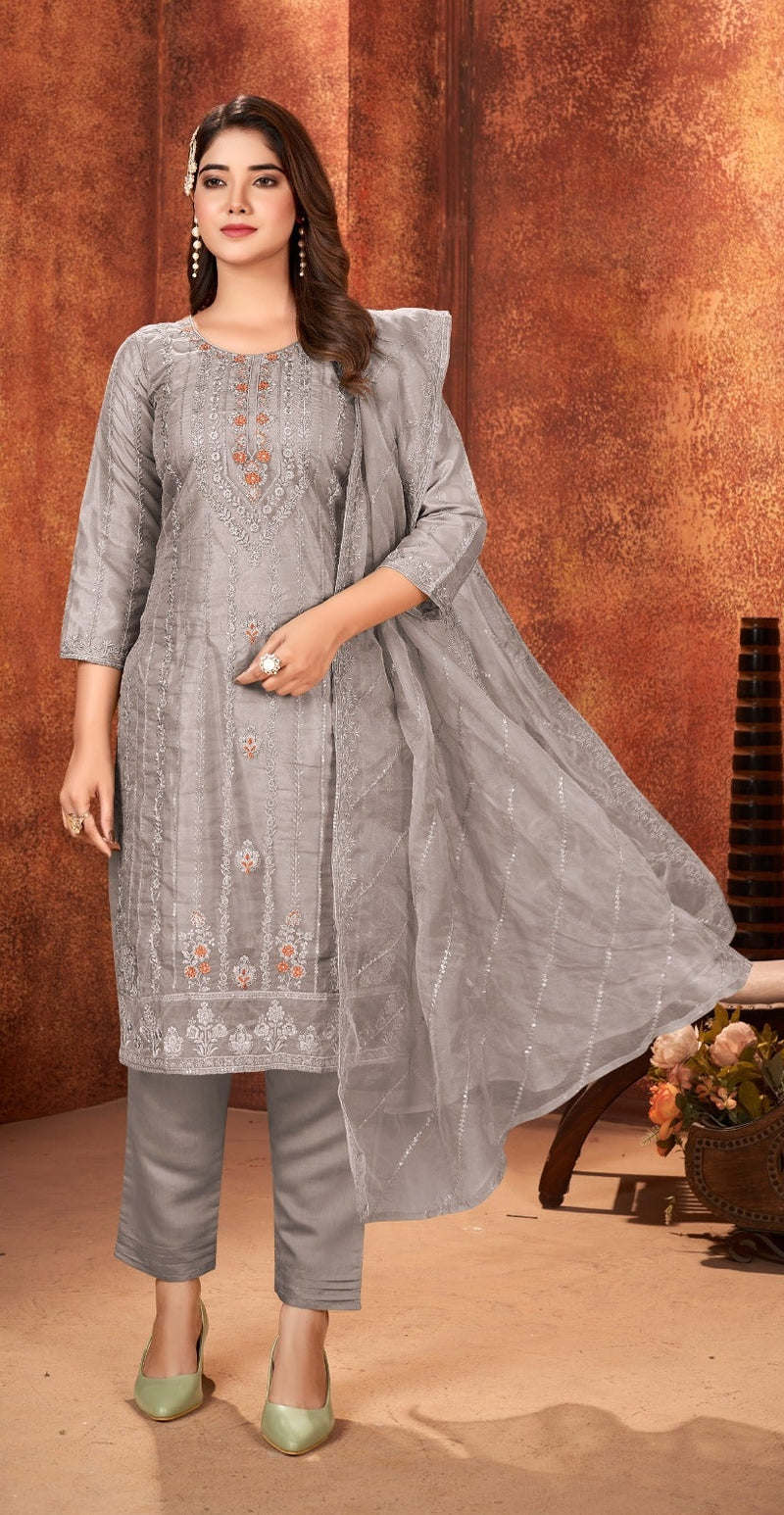 Serine S 243 B Organza Heavy Embroidered  Worked Pakistani Suits