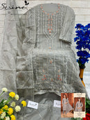 Serine S 243 B Organza Heavy Embroidered  Worked Pakistani Suits