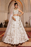 Adorn Craft 6108  Premium Quality Lime Green Pure Tissue Fabric Lehenga