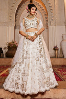 Adorn Craft 6108  Premium Quality Lime Green Pure Tissue Fabric Lehenga