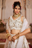 Adorn Craft 6108  Premium Quality Lime Green Pure Tissue Fabric Lehenga