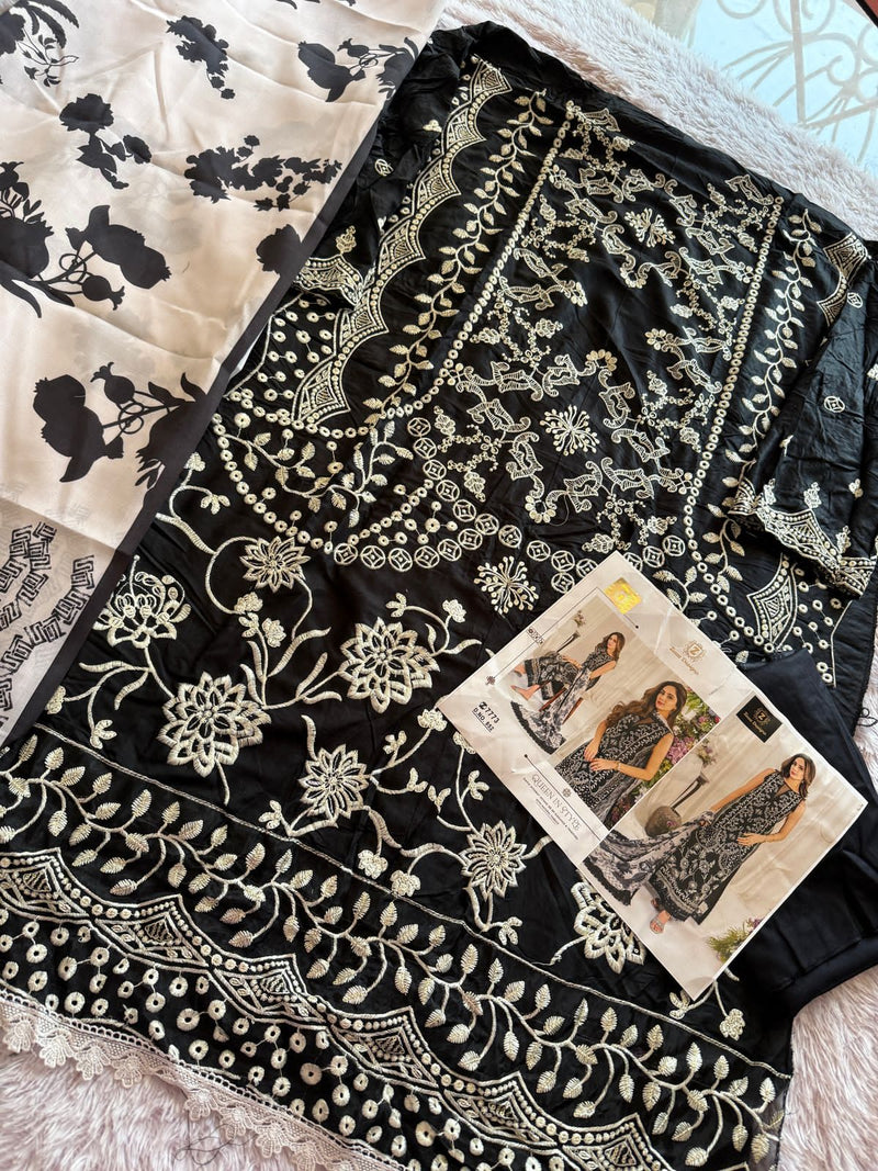 Ziaaz Designs 852 Cotton Rayon Very Heavy Embroidery Worked Pakistani Suits