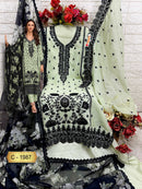 Fepic Rosemeen 1987 Organza Embroidered Worked Pakistani Suits