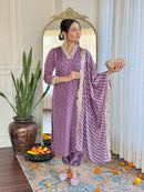 Sanskariti 8990 Muslin Silk Gorgeous Embroidery Work And Print Kurti