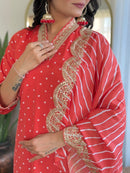 Sanskariti 8989 Muslin Silk Gorgeous Embroidery Work And Print Kurti