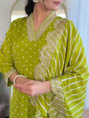 Sanskariti 8987 Muslin Silk Gorgeous Embroidery Work And Print Kurti