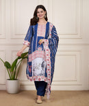 Sanskariti 8992 Beautifully Designed Muslin Suit Embroidery Worked Kurti