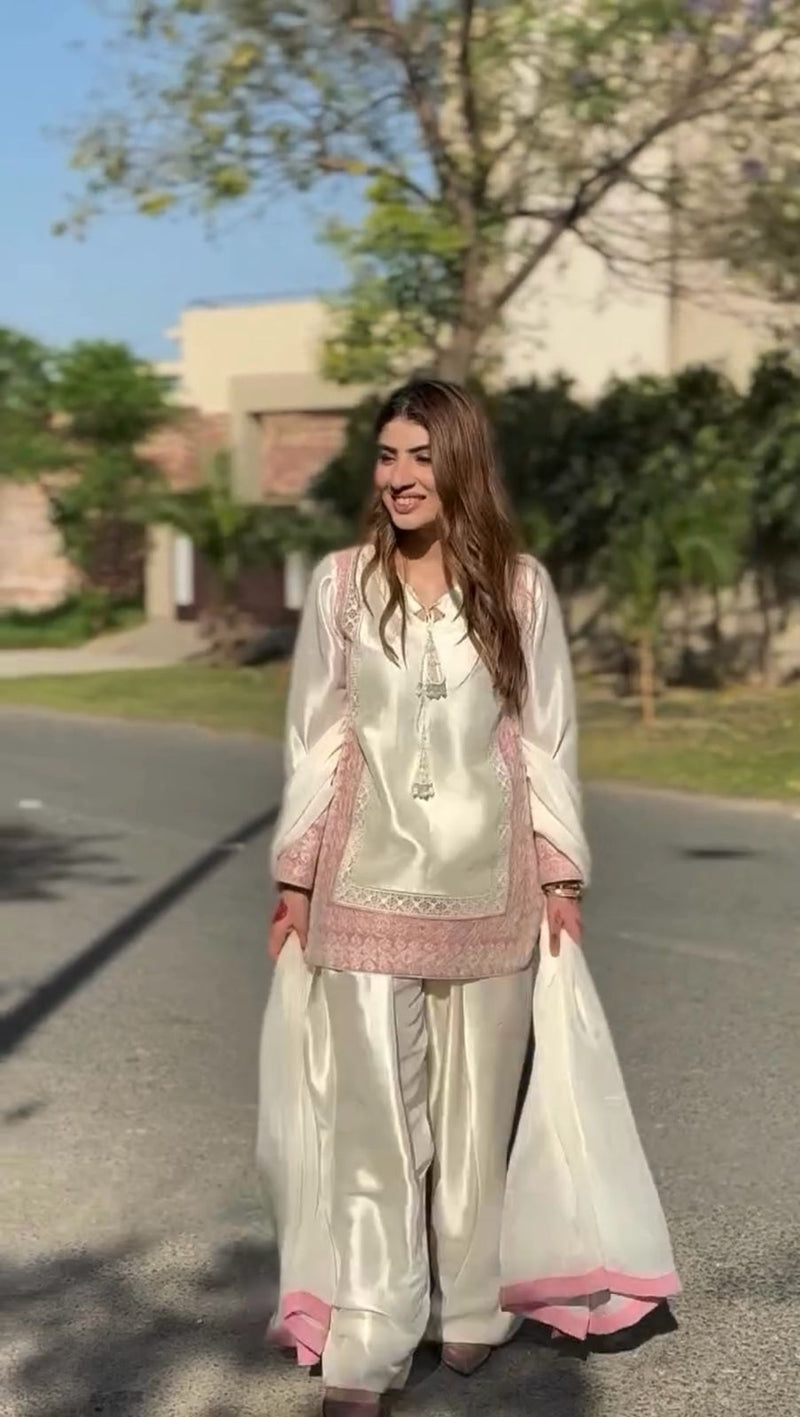 PK 1934 Roman Silk Sequence Embroidery Worked Pakistani Suits