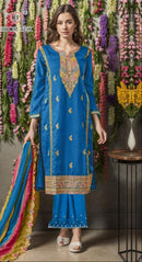 Hoor Tex 132 B Heavy Chinon Embroidery Worked Pakistani Suits