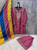 Hoor Tex 132 A Heavy Chinon Embroidery Worked Pakistani Suits