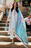 Ziaaz Designs Code 880 Cambric Cotton Cutwork Heavy Embroidery Work Pakistani Suits