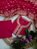 Shalini 8985 Pure Viscose Chanderi With Sequence Embroidery Work Kurti