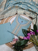 Shalini 8984 Pure Viscose Chanderi With Sequence Embroidery Work Kurti