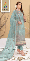 Safa Sf 1021 B Premium Georgette With Full Zarkhan Embroidery And Exquisite Handwork Pakistani Suits