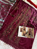 Mehboob Tex Maria B 1596 Viscose Rayon With Heavy Self Embroidery Worked Pakistani Suits